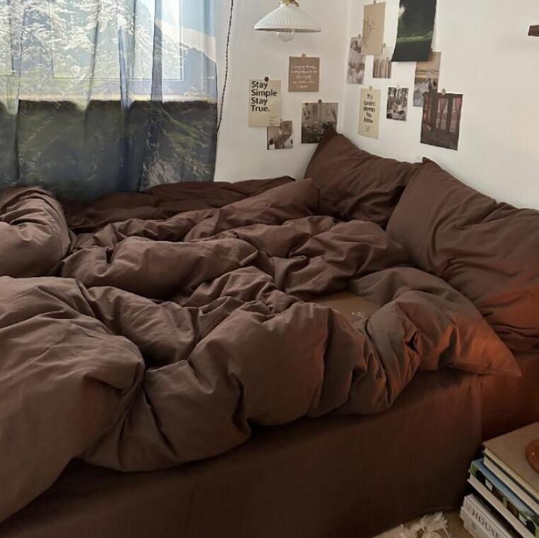 北欧 送料無料 布団カバーセット 無地 綿100％ 通気性 柔らか 四季通用 シングル ダブル クイーン 3点セット 4点セット ボックスシーツ/フラットシーツ 掛け布団カバー 枕カバー 寝具カバーセット ゴムバンド 優しい肌触り 新生活 お洒落 安心 清潔 丸洗いOK★激安★セール