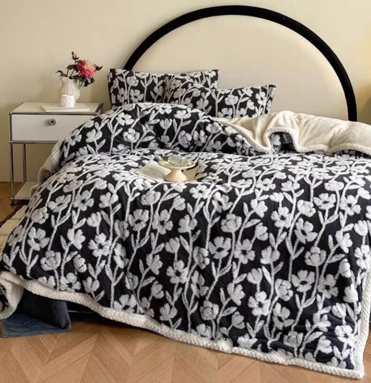 送料無料 布団カバーセット 秋冬 植物 花柄 レトロ シングル セミダブル ダブル クイーン フランネル 暖かい ふわふわ 3点セット 4点セット 掛け布団カバー フラットシーツ/ボックスシーツ 枕カバー 寝具カバーセット 防寒 柔らか 洗える お洒落 プレゼント★激安★セール