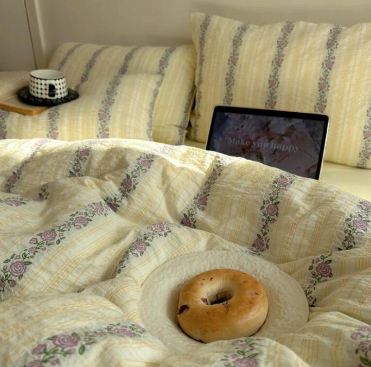 送料無料 布団カバーセット バラ 花柄 洗いざらし 綿100％ 通気性 柔らか 掛ふとんカバー3点セット 4点セット シングル ダブル クイーン ボックスシーツ/フラットシーツ 掛け布団カバー 枕カバー 寝具カバーセット ゴムバンド 新生活 インテリア 丸洗いOK★激安★セール