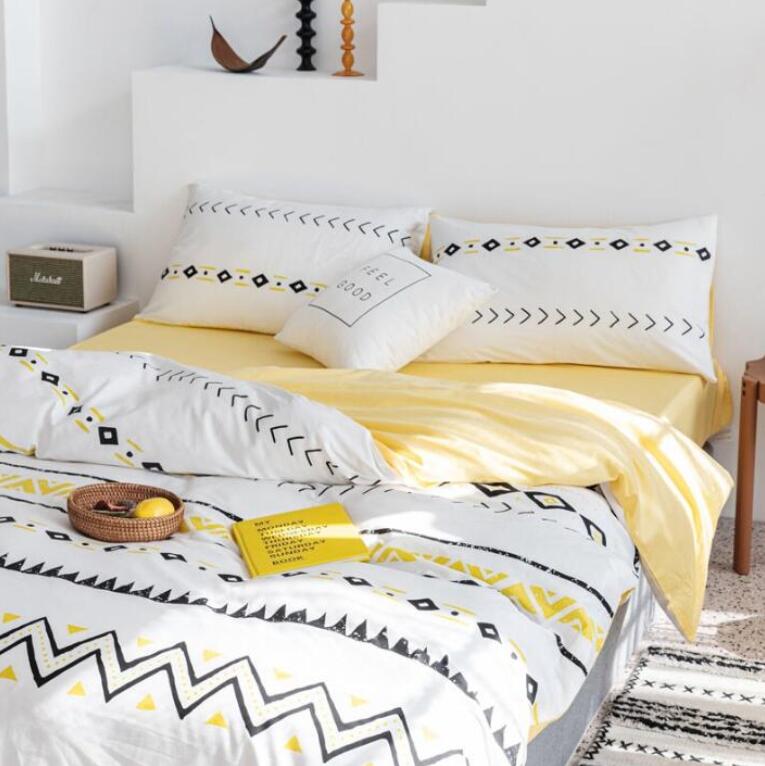 送料無料 布団カバーセット 掛ふとんカバー3点セット 4点セットボックスシーツ/フラットシーツ ボヘミアン風 シングル ダブル クイーン ins風 綿100％ 優しい肌触り 掛け布団カバー 枕カバー 寝具カバーセット ゴムバンド 通気性 お洒落 丸洗いOK 新生活★激安★セール