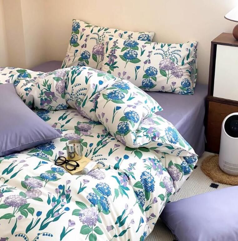 送料無料 布団カバーセット 3点セット 花柄 ボックスシーツ/フラットシーツ 綿100% シングル 可愛い き..