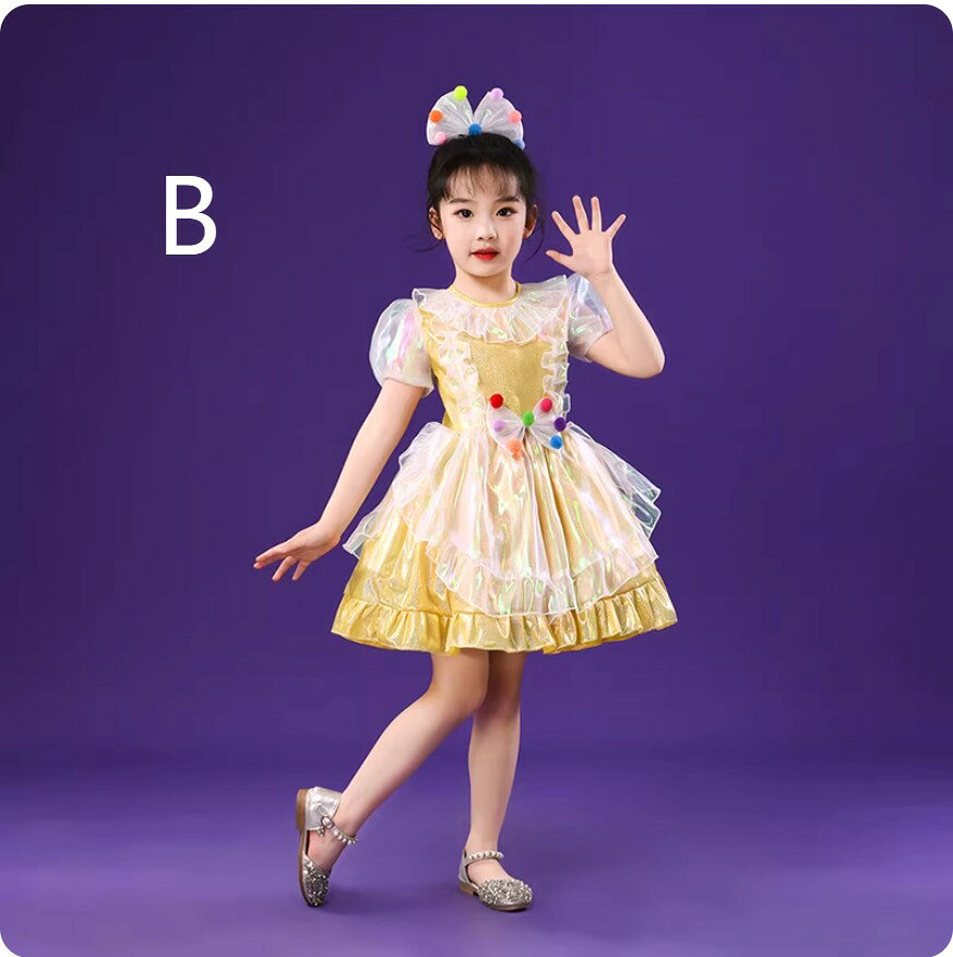 送料無料 子供ダンス衣装ふわふわ ワンピース ...の紹介画像3