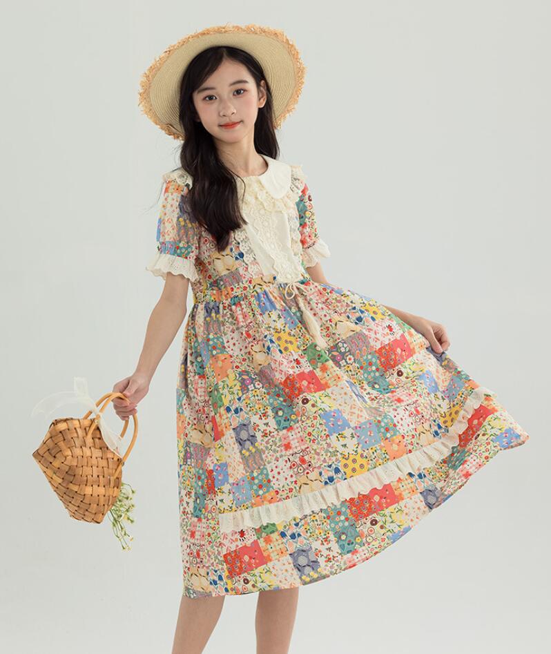 【送料無料】激安 女の子ワンピース 夏 ワンピース キッズワンピース 女の子 可愛い 子供ワンピース 短袖 花柄 子供ドレス 子供服 ロングワンピース 入園 卒業式 入学式ワンピース 誕生日 ガールズ ピアノ発表会 結婚式ワンピース 大きいサイズ フォーマル