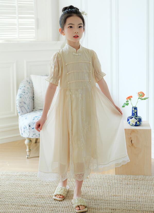 【送料無料】キッズワンピース 女の子ワンピース 子供服 チャイナドレス ロングワンピース 可愛い 子供ワンピース 短袖 激安 夏 ワンピース 女の子 子供ドレス 入園 卒業式 入学式ワンピース 誕生日 ガールズ ピアノ発表会 結婚式ワンピース 大きいサイズ フォーマル