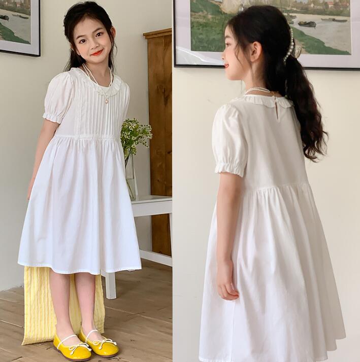 【送料無料】子供服 ワンピース 夏 キッズワンピース 子供ワンピース 短袖 女の子ワンピース 子供ドレス 可愛い 女の子 ロングワンピース 激安 入園 卒業式 入学式ワンピース 大きいサイズ フォーマル 誕生日 ガールズ ピアノ発表会 結婚式ワンピース ホワイト
