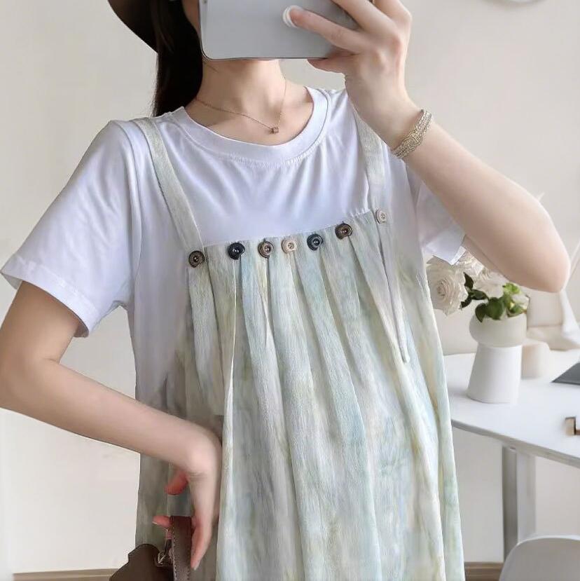 ビーバームの送料無料 授乳ワンピース 妊娠 マタニティウェア 授乳服 妊婦服 マタニティワンピース マタニティ 妊婦 あったか 春夏 レディースワンピース 体型カバー カジュアル 面接 大きいサイズ ルームウェア 出産 産前 産後 臨月 半袖 きれいめ おしゃれ 可愛い M L XL XXL｜アングル2