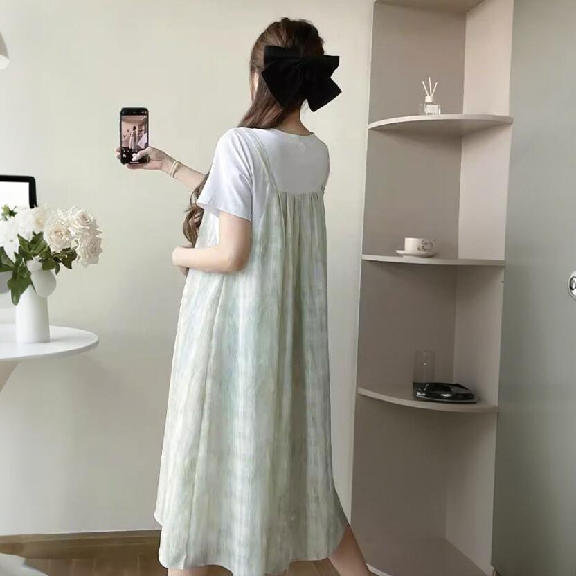 ビーバームの送料無料 授乳ワンピース 妊娠 マタニティウェア 授乳服 妊婦服 マタニティワンピース マタニティ 妊婦 あったか 春夏 レディースワンピース 体型カバー カジュアル 面接 大きいサイズ ルームウェア 出産 産前 産後 臨月 半袖 きれいめ おしゃれ 可愛い M L XL XXL｜アングル3