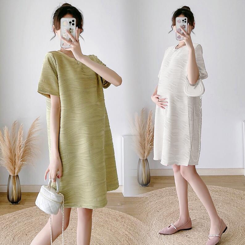 Maternity - 送料無料 妊婦服 マタニティワンピース マタニティ 妊婦 マタニティウェア 妊娠 あったか 春夏 授乳服 授乳ワンピース レディースワンピース 体型カバー カジュアル 面接 大きいサイズ ルームウェア 出産 産前 産後 臨月 半袖 きれいめ おしゃれ 可愛い M L XL XXL