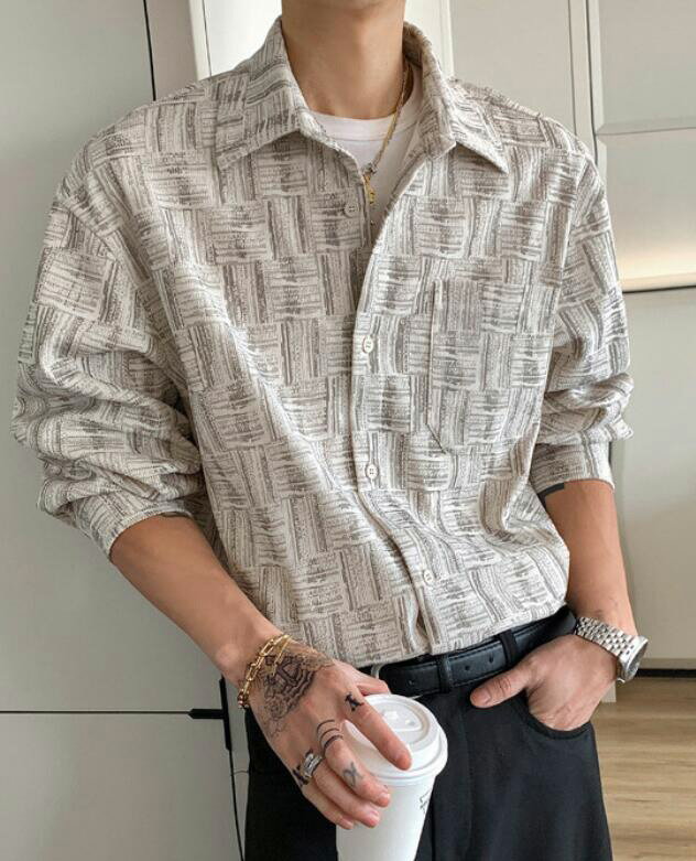 カジュアルシャツ おしゃれ シャツ ワイシャツ 通勤 会社 就活 メンズ スーツシャツ 快適 男性 かっこいい トップス ビジネスシャツ お兄ちゃん系 韓国風 高級感 メンズシャツ 長袖 Yシャツ 結婚式 ビジネスマン 大きいサイズ 折り襟 スリム ブラウス 細身シャツ