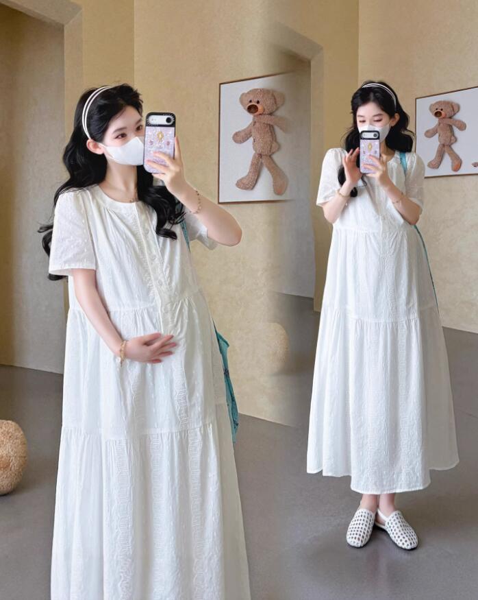 送料無料 半袖 妊婦服 レディースワンピース 授乳服 マタニティワンピース 妊娠 き...