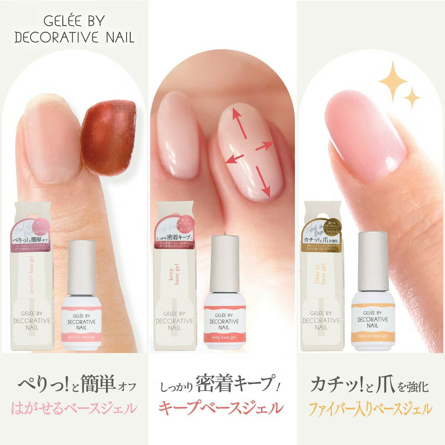 乐天商城 - ジェリーバイ デコラティブネイル ベースジェル ジェリバイ SHOBIDO 粧美堂 ネイル ジェルネイル ジェル ネイルケア 初心者 ベースコート 下地 ペロリン はがせる ファイバー コーティング UV ぷっくり 美爪 つるつる セルフネイル