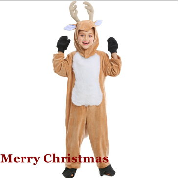 短納期 クリスマス衣装 トナカイ 女の子 キッズ コスプレ 子供 パジャマ アニマル 動物 着ぐるみ フード付き 子供服 女の子 男の子 オールインワン コスチューム 仮装 演出服 ルームウェア 冬用 サンタ衣装 コスプレ 着ぐるみ ステージ衣装 大人用 文化祭 学園祭