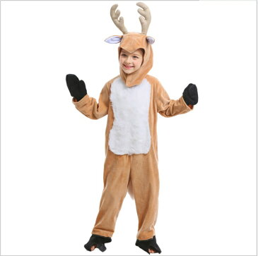 短納期 クリスマス衣装 トナカイ 女の子 キッズ コスプレ 子供 パジャマ アニマル 動物 着ぐるみ フード付き 子供服 女の子 男の子 オールインワン コスチューム 仮装 演出服 ルームウェア 冬用 サンタ衣装 コスプレ 着ぐるみ ステージ衣装 大人用 文化祭 学園祭