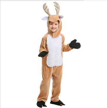 短納期 クリスマス衣装 トナカイ 女の子 キッズ コスプレ 子供 パジャマ アニマル 動物 着ぐるみ フード付き 子供服 女の子 男の子 オールインワン コスチューム 仮装 演出服 ルームウェア 冬用 サンタ衣装 コスプレ 着ぐるみ ステージ衣装 大人用 文化祭 学園祭