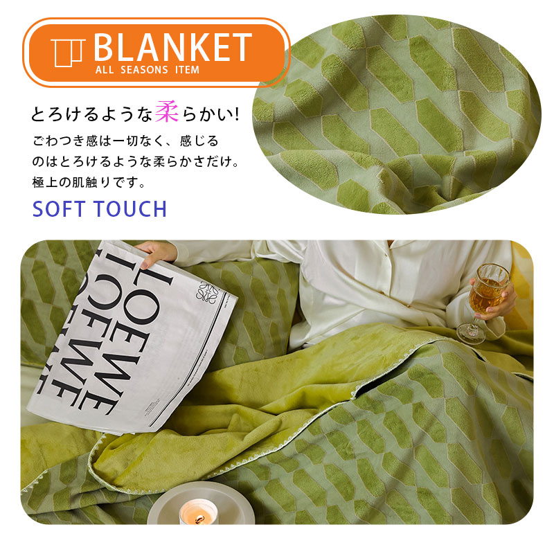 ブランケット 毛布 マルチカバー 北欧 ベッドスロー ソファーカバー シングル セミダブル ダブル 掛け毛布 膝掛け ひざ掛け 冷房対策 ソファ カバー ベッドスプレットマイクロファイバー フランネル 高品質 ふわふわ 気持ち良い 軽量 おしゃれ 春夏秋冬 肌ざわり [2]