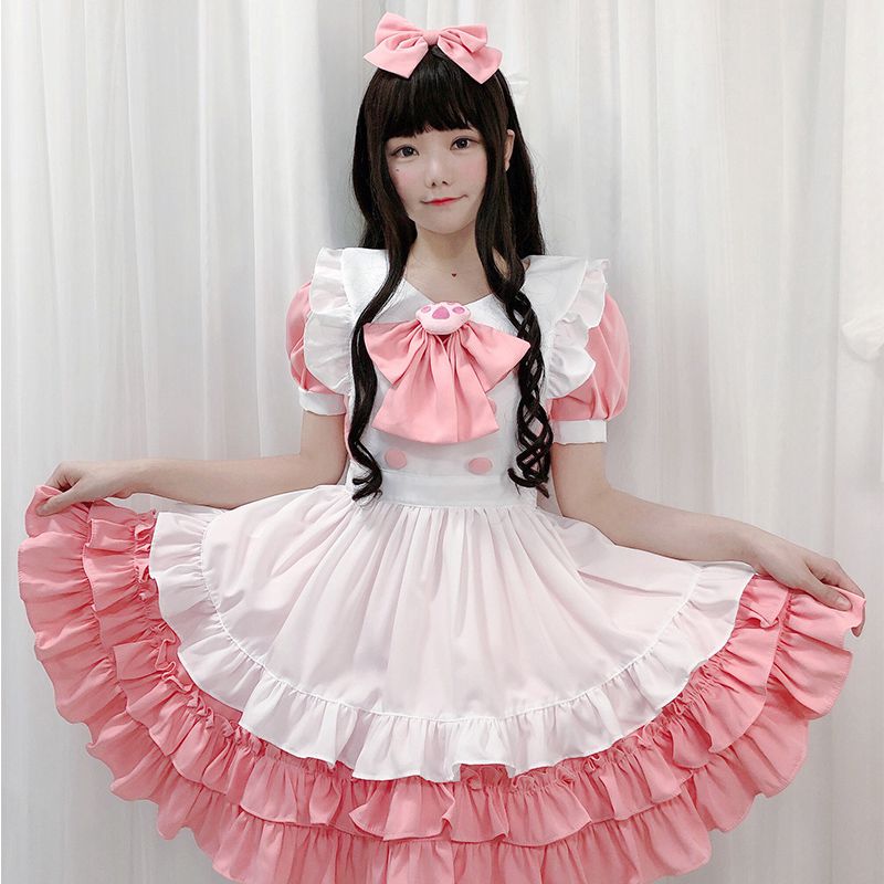 コスプレ メイド服 ハロウィン コスプレロリータ ピンク アニメ セクシー コスチューム 衣装 メイド服 maid ウェイトレス カチューシャ付き4点セット ミニ制服 メイド ウェイトレス アリス シンプル かわいい コスプレ衣装 フリル 忘年会 仮装 衣装 コスチューム 新作