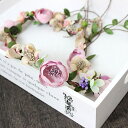 即納花冠 ヘッドドレス ウエディング　造花 花かんむり 綺麗花冠★フラワー★ドレス カチューシャ /造花 ブライダル /ナチュラル/花輪/結婚式/海外旅行