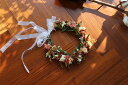 花冠 ヘッドドレス ビューティーホワイトと デルフィニューム 造花 花かんむり ウェディング 髪飾り バラ 花嫁 ウエディング ブライダル 結婚式 海外挙式 ハ...