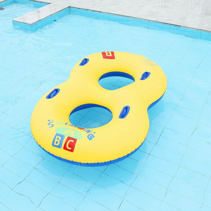 即納 浮き輪 大人 二人用浮輪 ジャンボ 浮き輪 取っ手付き ダブルリング 大型 フロ...