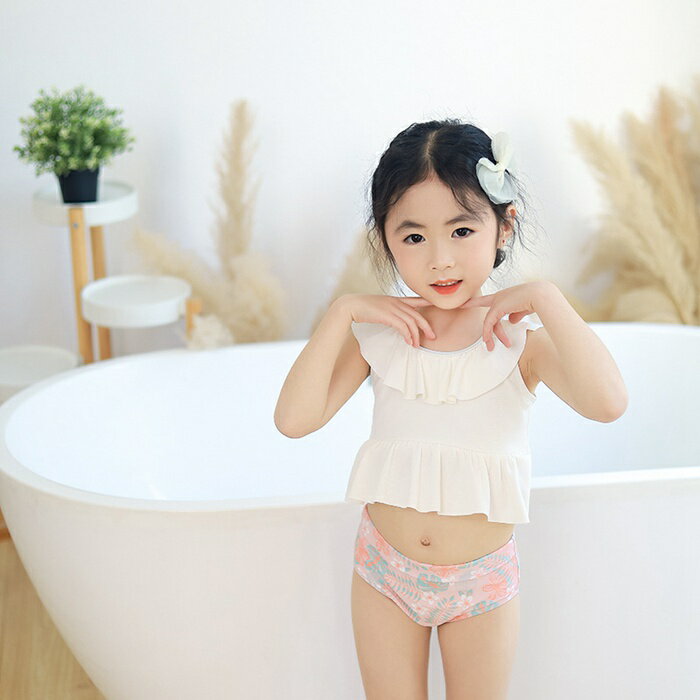 一部即納 キッズ 水着 女の子 トップス ショーツ スイムキャップ 3点セット かわい...
