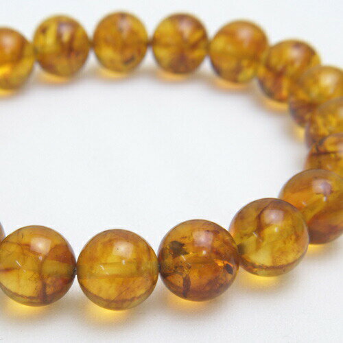 琥珀 念珠 ブレスレット 10mm 玉 コハク アンバー 念誦 ブレスレット 風水 パワーストーン ブレス 敬老の日 ギフトに プレゼントに