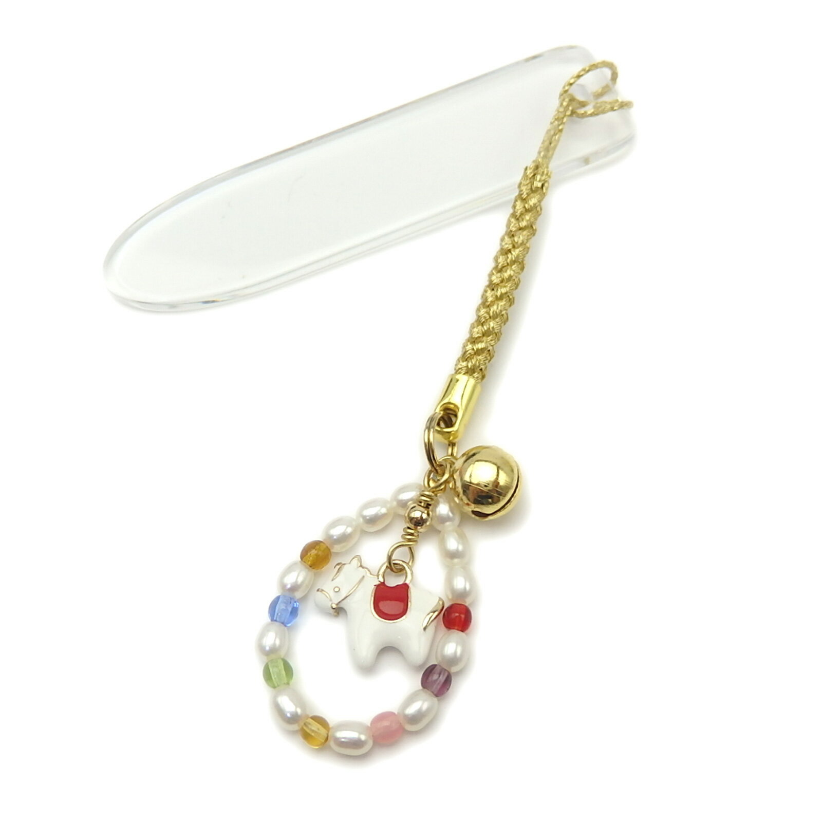 メール便 午年 帯飾り 厄除け 根付 七色 白蛇 干支 うま年 馬年 巳年 十二支 えと 開運 ストラップ 蛇 ..