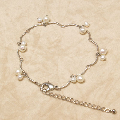 コロコロ 淡水真珠 ブレスレット 淡水パール くねくねチェーン 母の日 ギフトに プレゼントに