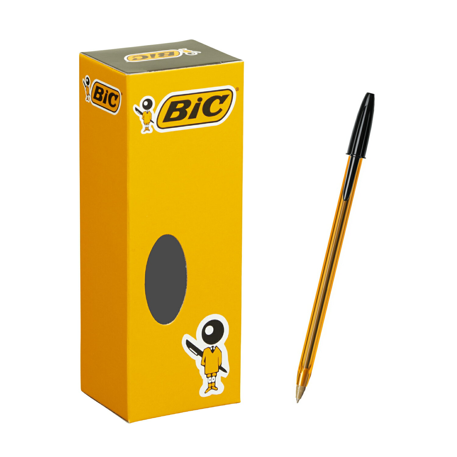 【公式】BIC ビック ボールペン 油性 オレンジ クリスタル オリジナル ファイン0.8 20入り