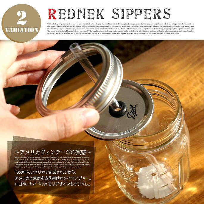 ��ûǼ�����߸˸¤�ۡ�Ball �ᥤ���󥸥㡼��rednek sippers�ʥ�åɥͥå� ���åѡ���2775CL��2775BL ��2����clear��blue�� /�ܡ��� Mason jar ����ꥫ Ball�� ������ ���饹 ��¸�ӥ� �ɥ�󥯥ܥȥ�