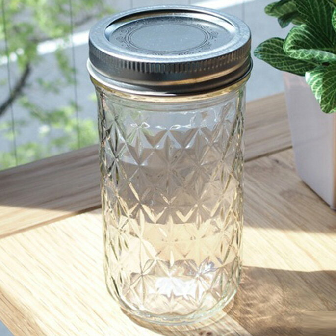 Ball ᥤ󥸥㡼MADE IN USABall Quilted Crystal Jelly Jars 12oz clearʥܡ륭ƥåɥꥹ를꡼㡼12 ꥢ 355ml BALL 饹ӡƴ¸ /ܡ Mason jar ꥫ 