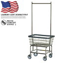 収納 ランドリーカートダブルポール LAUNDRY CART DOUBLE POLE RB1058CH パシフィックファニチャーサービス PACIFIC FURNITURE SERVICE スチール ハンガーラック バスケット キャスター付き カジュアル 西海岸 男前 ビンテージ