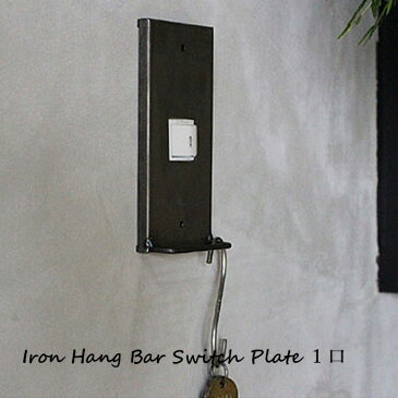 a.depeche アデペシュ iron hang bar switch plate 1口 アイアン ハングバー スイッチプレート 1口 ISP-HGB-001 スイッチカバー スタイリッシュ ナチュラルモダン インダストリアル DIY 雑貨