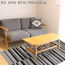 ラグ Ra 1804 rug 190×240cm マット 絨毯 じゅうたん カーペット オールシーズン対応 ホットカーペットカバー対応 西海岸 カリフォルニア レトロ 北欧 オシャレ ヴィンテージ ボーター