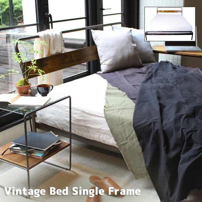 ơ ٥å 󥰥ե졼(Vintage Bed Single Frame)