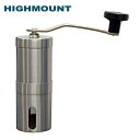 コーヒーミル コーヒーミル Coffee Mill ハイマウント HIGHMOUNT 46169 調理道具 キャンプ用品 キャンプ アウトドア 調理器具 キッチン ソロキャン ファミリーキャンプ 外ご飯 コーヒー カフェコーヒーミル（Coffee Mill）46169はハイマウント（HIGHMOUNT）のコーヒーミルです。細挽きから粗挽きまで粒度の調整が簡単にできるコーヒーミルです。微粉が少なく、均一で安定した粒度が得られるので、コーヒーの風味を損ないません。セラミックの刃は摩耗しにくく、良い切れ味を保ち、取り外して清掃できます。アウトドアではもちろん、ご自宅でも便利にお使いいただけます。HIGHMOUNT(ハイマウント) 1967年の創業時より世界のアウトドア用品を提案してきたハイマウントのオリジナルブランドです。コーヒーグッズやクッカー、グリルなどのアウトドア商品を展開しています。細挽きから粗挽きまで粒度の調整が簡単にできるコーヒーミルです。微粉が少なく、均一で安定した粒度が得られるので、コーヒーの風味を損ないません。セラミックの刃は摩耗しにくく、良い切れ味を保ち、取り外して清掃できます。アウトドアではもちろん、ご自宅でも便利にお使いいただけます。サイズ約φ48×140×135mm材質〔本体〕ステンレススチール 〔ハンドル〕ABS樹脂、スチール（ニッケルメッキ） 〔刃〕セラミック 〔内側粉受け〕アクリル樹脂 〔粗さ調整ネジ/スペーサー〕ABS樹脂 〔カッター受け〕ナイロン樹脂カラー納期5日から10日程度その他付属品ポイントインナーサイズ収納サイズ送料オーダーガイドをご覧ください