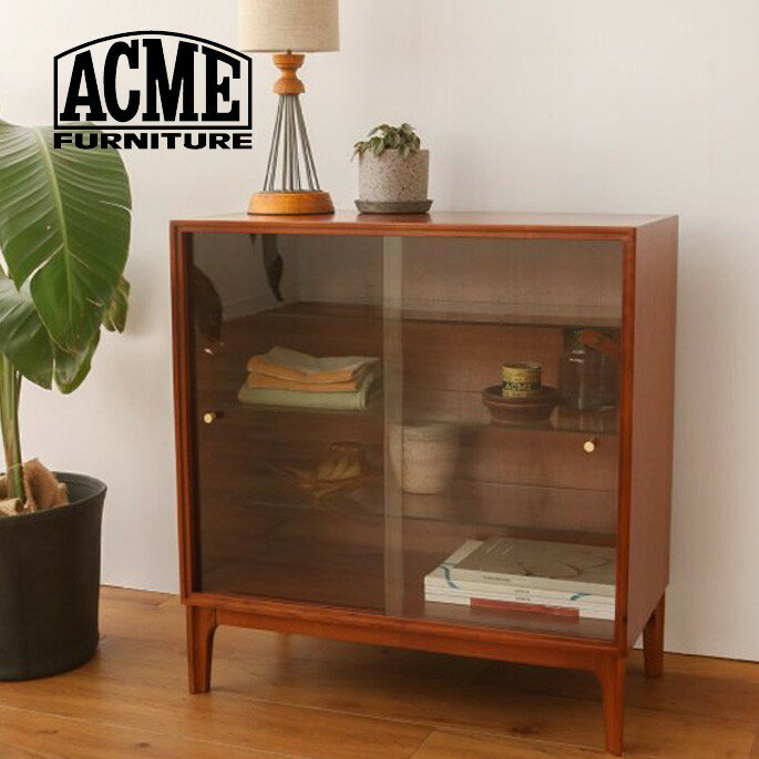 シェルフ ブルックス スモール ガラス キャビネット BROOKS SMALL GLASS SHELF アクメファニチャー ACME Furniture 22707970001270 収納 棚 引き戸 ヴィンテージ 西海岸 インテリア アメリカンヴィンテージ カフェ ミッドセンチュリー