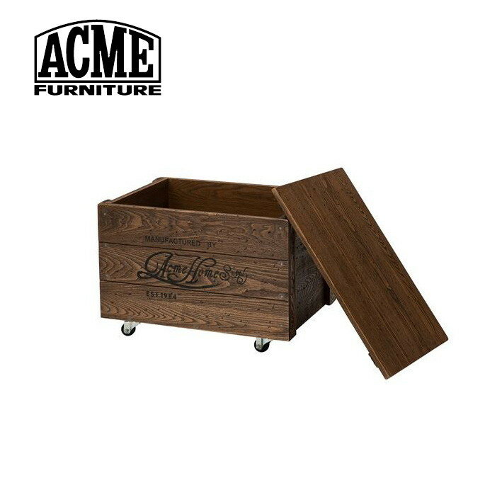 収納ボックス アーヴィン クレート ボックスキャスター付き IRVIN CRATE BOX アクメファニチャー ACME Furniture 22709970000270 木箱 コーヒーテーブル 机 収納 ヴィンテージ 西海岸 インテリア アメリカンヴィンテージ カフェ