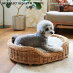 WICKER PET BED SET M