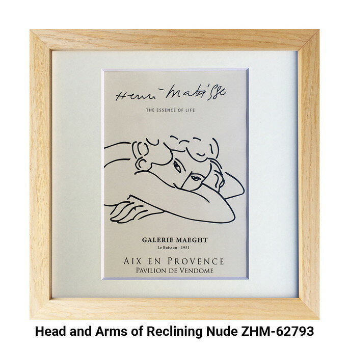 樂天商城 - アートパネル Henri Matisse「Head and Arms of Reclining Nude」 アンリ・マティス ジェーアイジー ZHM-62793 アート アートポスター 絵画 アートフレーム