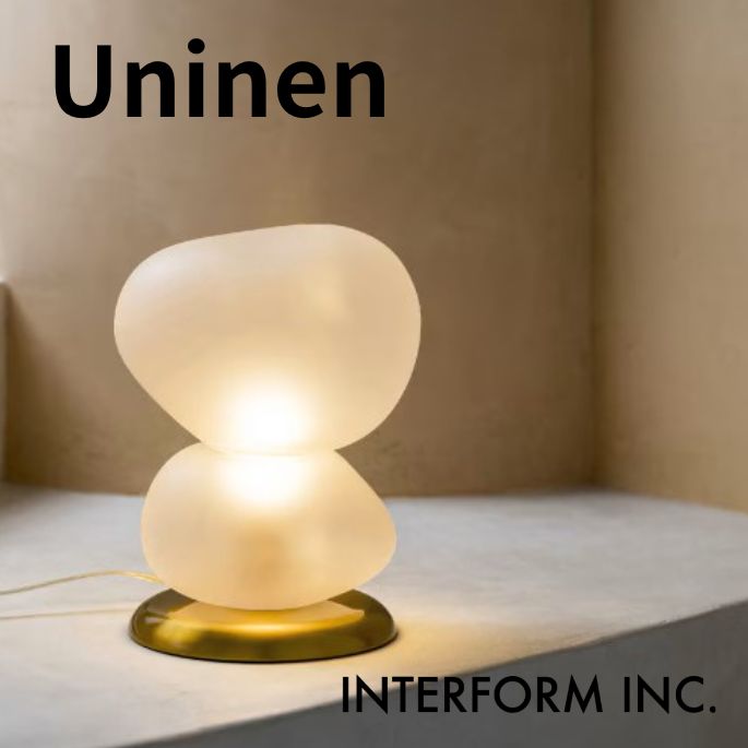 乐天商城 - INTERFORM インターフォルム Uninen ウニネン テーブルライト LED対応 おしゃれ 北欧 間接照明 テーブルランプ デスクライト ガラス モダン 寝室 ベッドサイド
