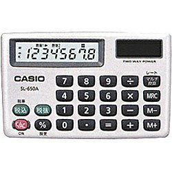 カシオ｜CASIO カード型電卓 SL-650A-N [