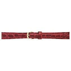 Cowhide - SEIKO｜セイコー 婦人用牛革ワニ型押（切身はっ水ステッチ付）　DE82 エンジ