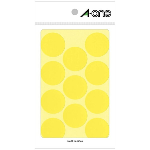 ◆豊富なカラーで識別に便利な丸型のラベルです。 ◆グラフや分布図の作成、在庫管理など様々な用途でお使いいただけます。 A-one (エーワン) 07234 (カラーラベル/黄/丸型/30mmφ)
