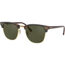 レイバン｜RayBan CLUBMASTER RB3016 W0366 51mm モックトータス×ゴールド/グリーンクラシックG-15