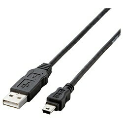 ELECOM｜エレコム USB-A ⇔ mini USBケーブル  ブラック USB-ECOM520