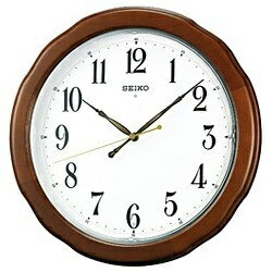 SEIKO｜セイコー 掛け時計 【スタンダード】 茶木地 KX326B [電波自動受信機能有]