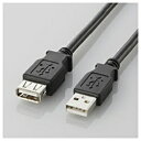 エレコム｜ELECOM USB-A延長ケーブル USB-A オス→メス USB-A /5m /USB2.0 ブラック U2C-E50BK【rb_ cable_cpn】