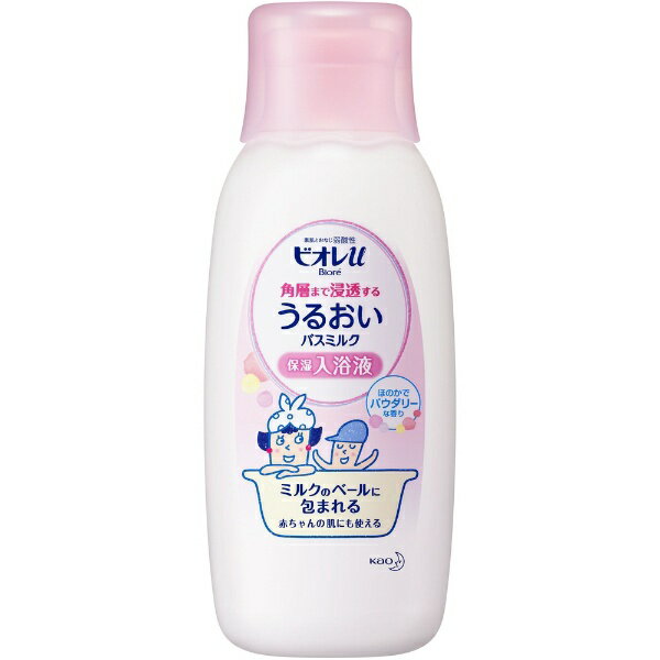 花王｜Kao Biore ビオレu 家族みんなのすべすべバスミルク 本体 (600mL) ほのかでパウダリーな香り