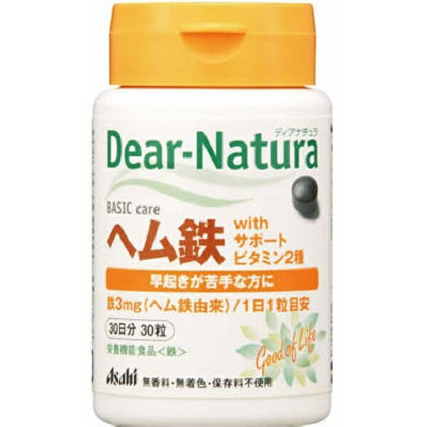 アサヒグループ食品｜Asahi Group Foods Dear-Natura（ディアナチュラ） ヘム鉄withサポートビタミン2種（30粒）〔栄養補助食品〕