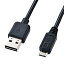 掠ץ饤SANWA SUPPLY 0.5m USB2.0֥AۢΡmicroB ξޤסʥ֥åˡKU-RMCB05rb_ cable_cpn